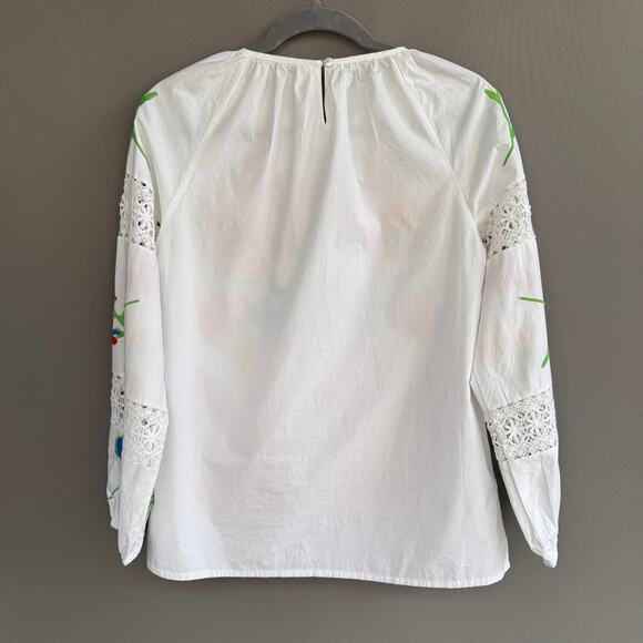 Frances Valentine Saskia Botanical Bash Top - peasant - floral - embroidered - S - Picture 6 of 9